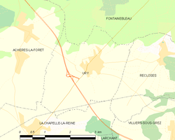 Map commune FR insee code 77477
